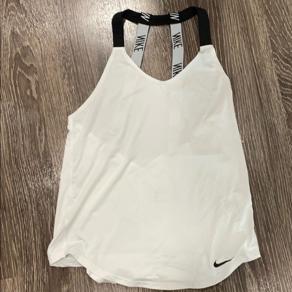 White Nike Razor Back Workout T